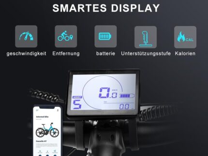 27M204 E-Bike, Elektrofahrrad 27.5'' Trekkingrad E-Cityrad mit 36V 13Ah Lithium-Akku für Lange Reichweite bis 100KM, 250W Motor, EU-konformes mit App
