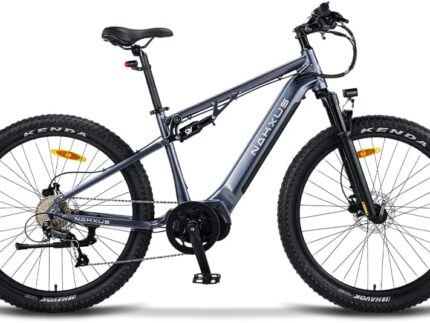 27M201 E-Bike Elektrofahrrad 27.5 „ Fette Reifen Elektrofahrrad mit Mittelmotor Max. Reichweite bis zu 150km, Mountainbike All Terrain mit 9 Gängen, City E-Bike Herren Damen