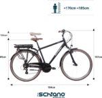 F.LLI Schiano E-Ride, E Bike Trekking 28 Zoll, 36V 10.4Ah Abnehmbarer Akku, Motor 250W 40Nm, Trekking EBike für Herren