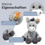 Steiff Kuscheltier Dinkie Esel, Süßes Stofftier mit Kunststoffaugen, Kinder, Jungen & Mädchen, Friends, Plüschtier 20 cm – Bild 4
