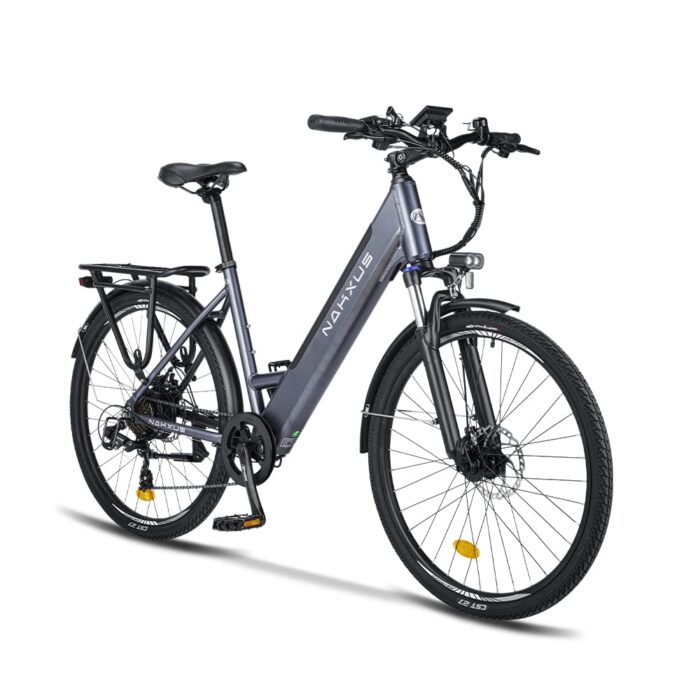 26M208 E-Bike, Elektrofahrrad 26'' Trekkingrad E-Cityrad mit 36V 13Ah Lithium-Akku für Lange Reichweite bis 100KM, 250W Motor, EU-konformes mit App