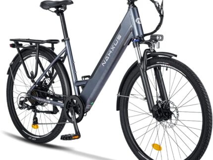 26M208 E-Bike, Elektrofahrrad 26'' Trekkingrad E-Cityrad mit 36V 13Ah Lithium-Akku für Lange Reichweite bis 100KM, 250W Motor, EU-konformes mit App