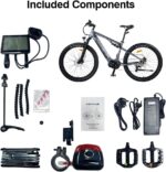 27M201 E-Bike Elektrofahrrad 27.5 „ Fette Reifen Elektrofahrrad mit Mittelmotor Max. Reichweite bis zu 150km, Mountainbike All Terrain mit 9 Gängen, City E-Bike Herren Damen