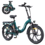 MilePort 1 Elektrofahrrad Für Erwachsene, 250W Klappbares Elektrofahrrad Mit 36V 13AH Abnehmbarem Akku, Geschwindigkeit 25KM/H und Reichweite 100KM, 20„* 3.0“ Fetter Reifen E-Bikes Für Stadtpendler