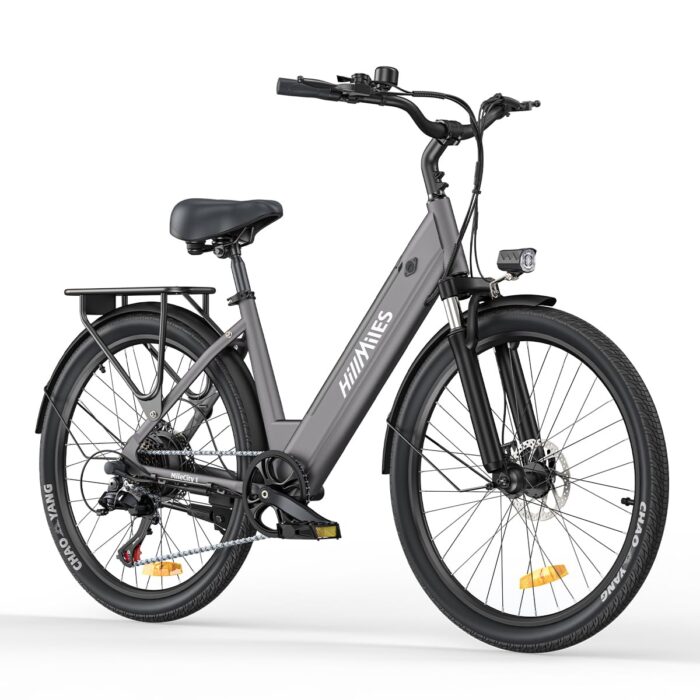 MileCity1 26" E-Bike für Erwachsene, 7 Gang Elektrofahrrad mit Austauschbarem 36V 13Ah Akku, 25 km/h und 80–100km Reichweite E-Bike für Städtische Pendler, IP65 Wasserdicht
