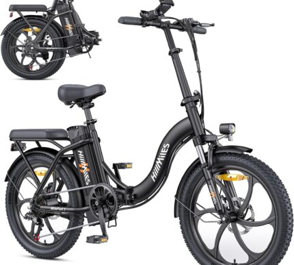 MilePort 1 Elektrofahrrad Für Erwachsene, 250W Klappbares Elektrofahrrad Mit 36V 13AH Abnehmbarem Akku, Geschwindigkeit 25KM/H und Reichweite 100KM, 20„* 3.0“ Fetter Reifen E-Bikes Für Stadtpendler