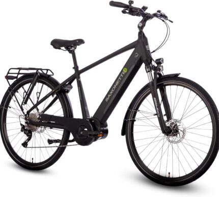 SAXONETTE E Bike 28 Zoll Ebike mit Mittelmotor 250 Watt 90NM, Elektro Fahrrad Erwachsene mit 36V 14.5Ah Akku, 120KM Lange Range, 10 Gäng Pedelec Electric Bike für Damen und Herren/Männer