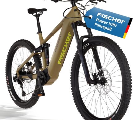 Fischer E-Bike MTB Montis 10.0i Ultimate Elektrofahrrad für Damen und Herren, RH 43, Mittelmotor 90 Nm, 36 V Akku