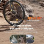 Touroll U1 E-Bikes, 26/29 Zoll E Bike Herren Damen mit Abnehmbarer 36V 13Ah Akku, 250W Motor MTB, E-Mountainbike mit 21 Gang, Elektrofahrrad Reichweite über 65KM, CST Off-Road-Reifen