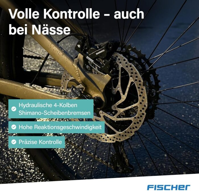 Fischer E-Bike MTB Montis 10.0i Ultimate Elektrofahrrad für Damen und Herren, RH 43, Mittelmotor 90 Nm, 36 V Akku