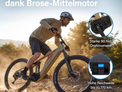 Fischer E-Bike MTB Montis 10.0i Ultimate Elektrofahrrad für Damen und Herren, RH 43, Mittelmotor 90 Nm, 36 V Akku