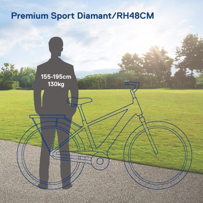 SAXONETTE E Bike 28 Zoll Ebike mit Mittelmotor 250 Watt 90NM, Elektro Fahrrad Erwachsene mit 36V 14.5Ah Akku, 120KM Lange Range, 10 Gäng Pedelec Electric Bike für Damen und Herren/Männer