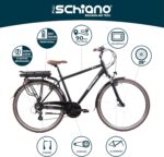 F.LLI Schiano E-Ride, E Bike Trekking 28 Zoll, 36V 10.4Ah Abnehmbarer Akku, Motor 250W 40Nm, Trekking EBike für Herren
