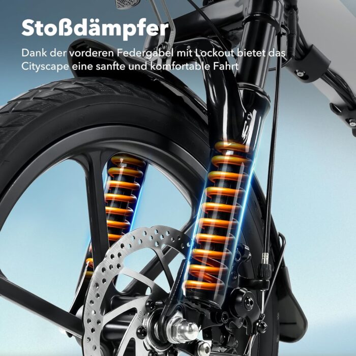 Finbike E Bike für Erwachsene, 7-Gang Elektrofahrräder mit Abnehmbar 7.8/13Ah Akku, 25 km/h,14/26 Zoll EBike für Herren Damen, Electric Bike mit Ablagen, Autolampen