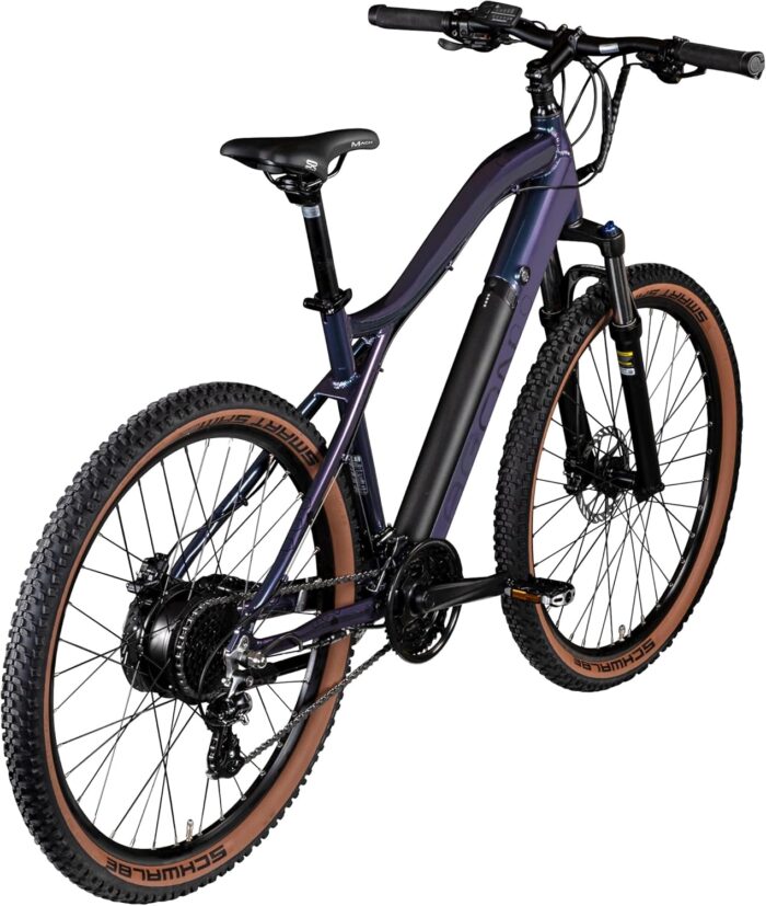 AGON E Bike Mountainbike 27,5 Zoll Alpha | Ebike Herren Damen 24 Gänge Schaltung | 250W Motor 540 Wh 15Ah Elektro MTB Fahrrad mit 15-135 km Reichweite Pedelec 36 V