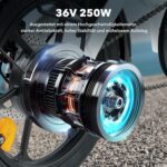 Finbike E Bike für Erwachsene, 7-Gang Elektrofahrräder mit Abnehmbar 7.8/13Ah Akku, 25 km/h,14/26 Zoll EBike für Herren Damen, Electric Bike mit Ablagen, Autolampen